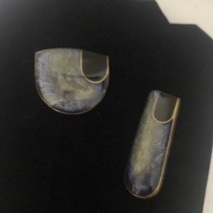 Vintage art deco pendant with matching pin